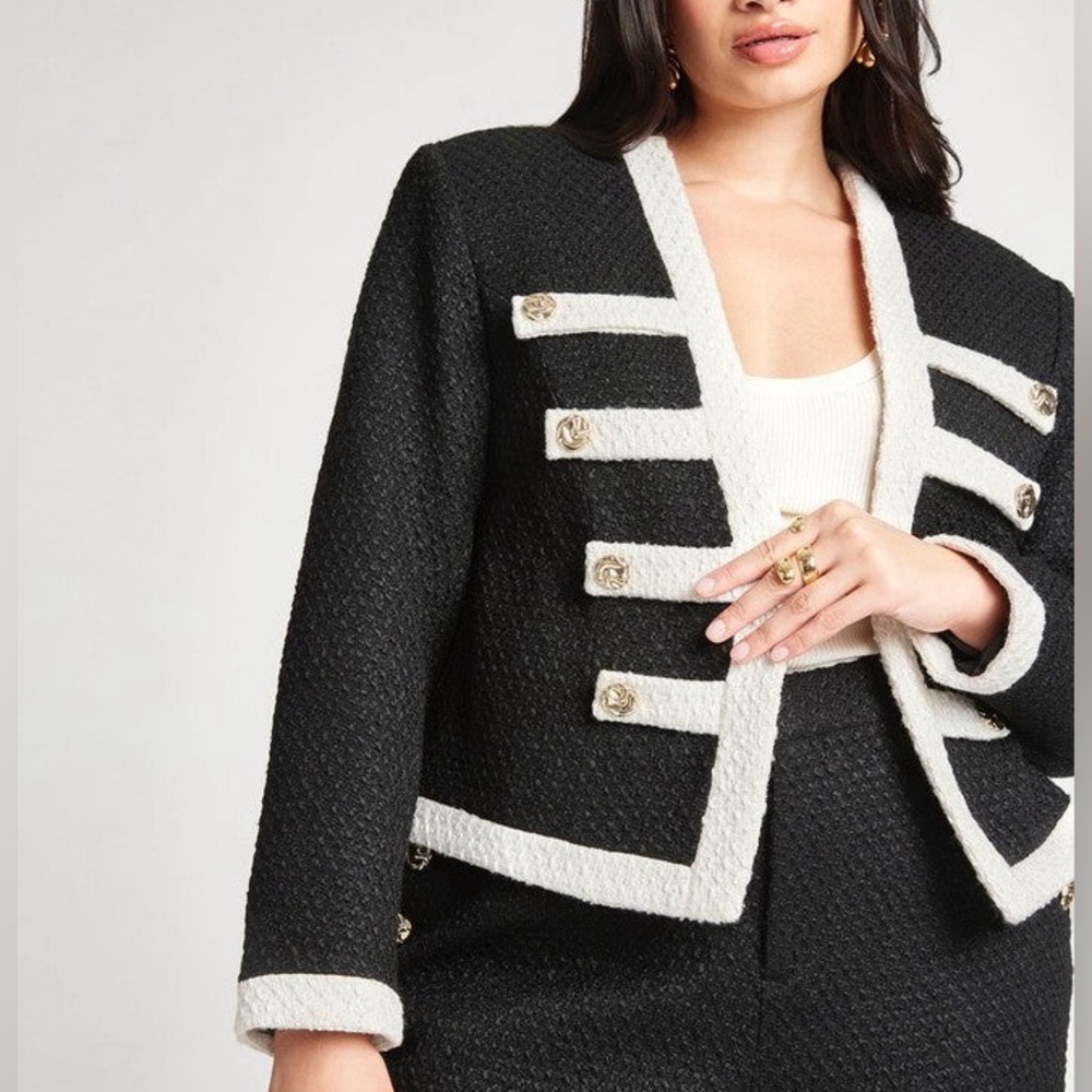 Eloquii Tweed Detail Blazer size 22W